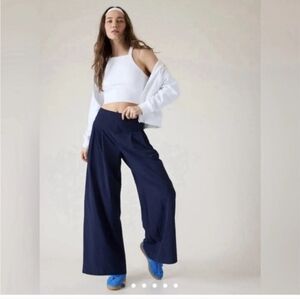 Athleta Brooklyn Heights Wide Leg Navy Pants
